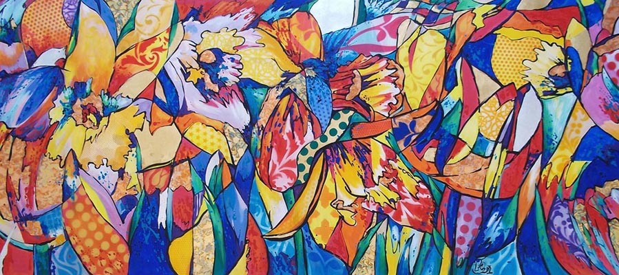 Gem&auml;lde Blumen