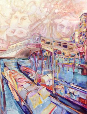 Gem&auml;lde Venedig-Karneval