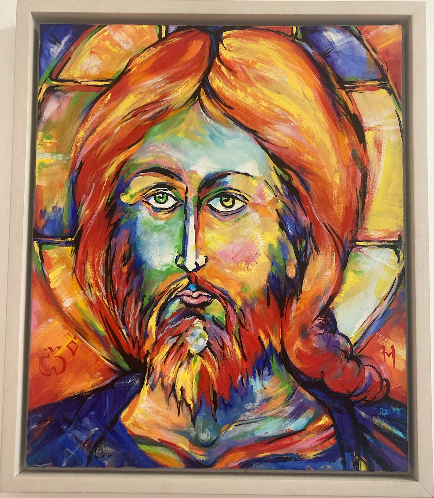 Jesus-Ikone, bunt – Werk 14