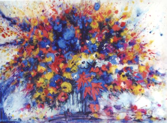 Gem&auml;lde Blumen