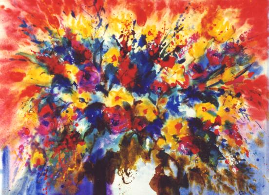 Gem&auml;lde Blumen