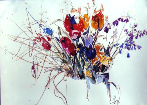 Gem&auml;lde Blumen