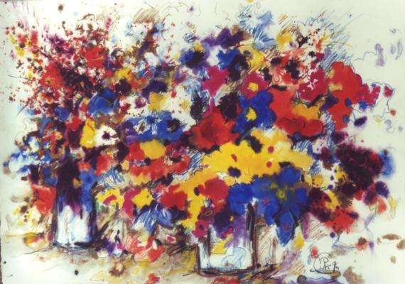 Gem&auml;lde Blumen