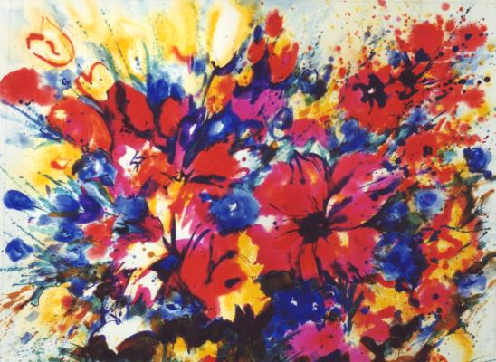 Gem&auml;lde Blumen