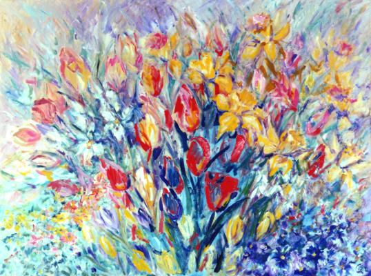 Gem&auml;lde Blumen