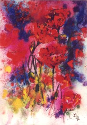Gem&auml;lde Blumen