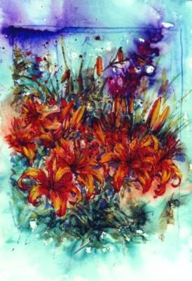 Gem&auml;lde Blumen