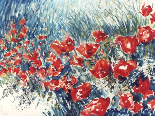 Gem&auml;lde Blumen