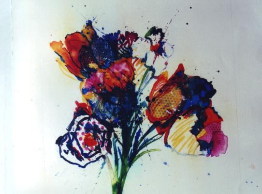 Gem&auml;lde Blumen