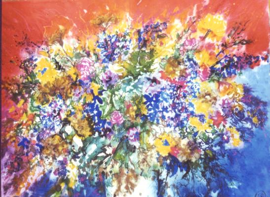 Gem&auml;lde Blumen